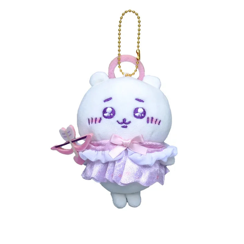 Chiikawa Angel & Devil Plush Doll Keychain — Jiikawa Xiaoba Usachi Small Pendant for Bag Decoration & Gift