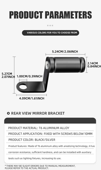 1/2PCS Motorcycle & Bicycle Phone Holder – Rearview Mirror Extender Bracket Conversion Mount Accessory