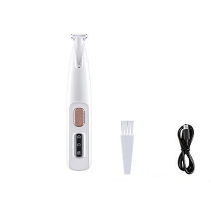 Dog Paw Trimmer with LED Light – Waterproof Pet Hair Clipper with LED Display & 18mm Wide Blade for Grooming