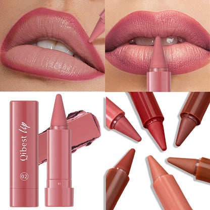 Twist-Up Lip Liner & Lipstick Pen – Multipurpose Velvet Matte Waterproof Lip Contour & Powder Blusher Rouge Makeup