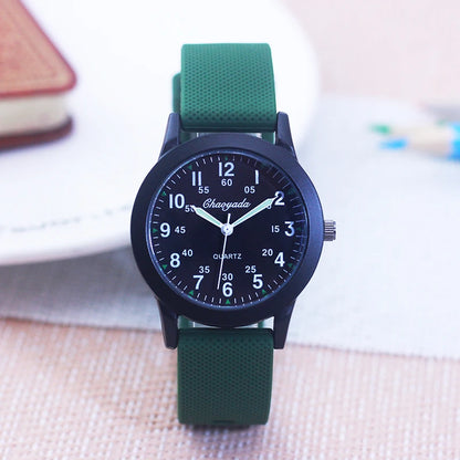 Children's 60-Minute Scale Quartz Wristwatch - Silicone Strap Watch for Boys & Girls, Junior High & Elementary School Exam Watch