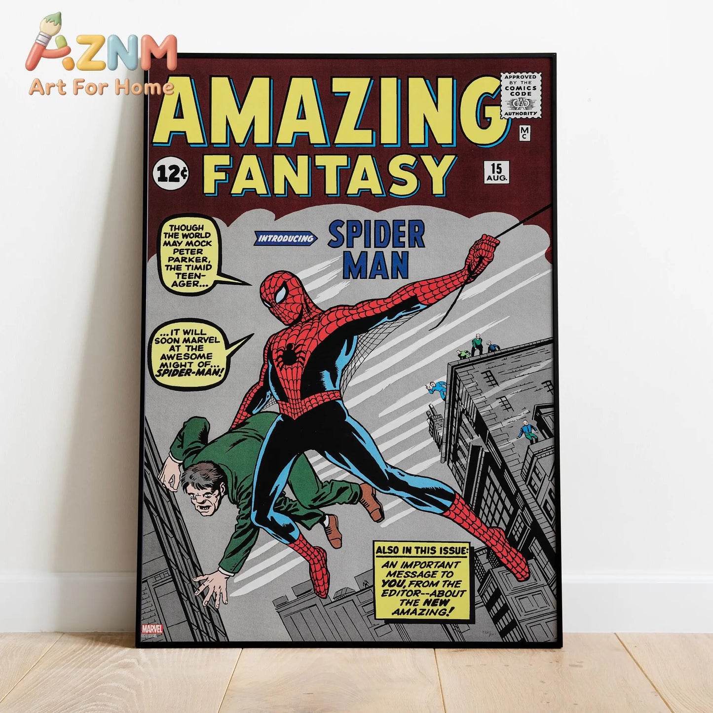 Spider-Man Comic Book Covers Poster - Comic Print Wall Art Gift for Superhero Fans