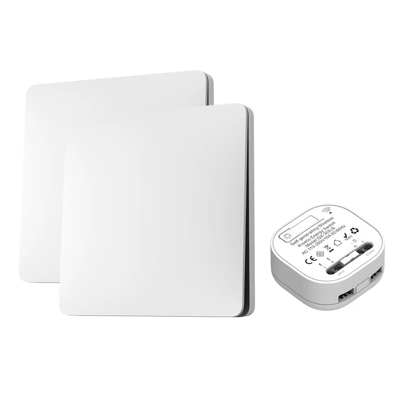 RF433 Frameless Large Panel Self-Powered Wireless Switch – Battery-Free Waterproof Outdoor Kinetic Light Control