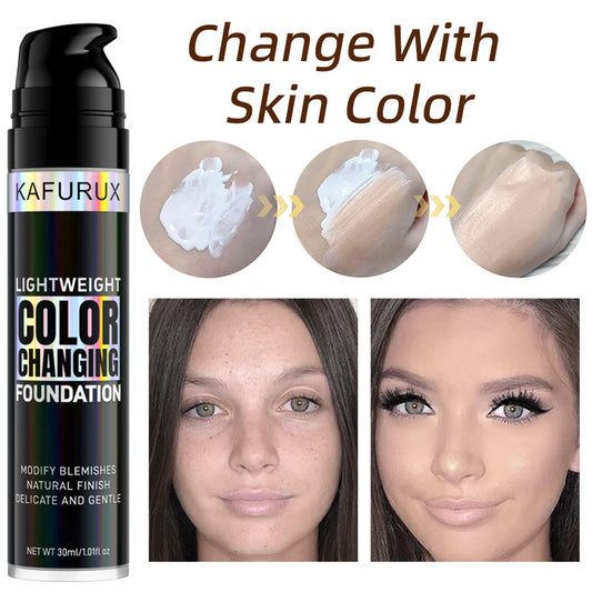 Magic Color Changing Foundation - Soft Matte Long-Lasting Hydrating Makeup Base for All Skin Tones