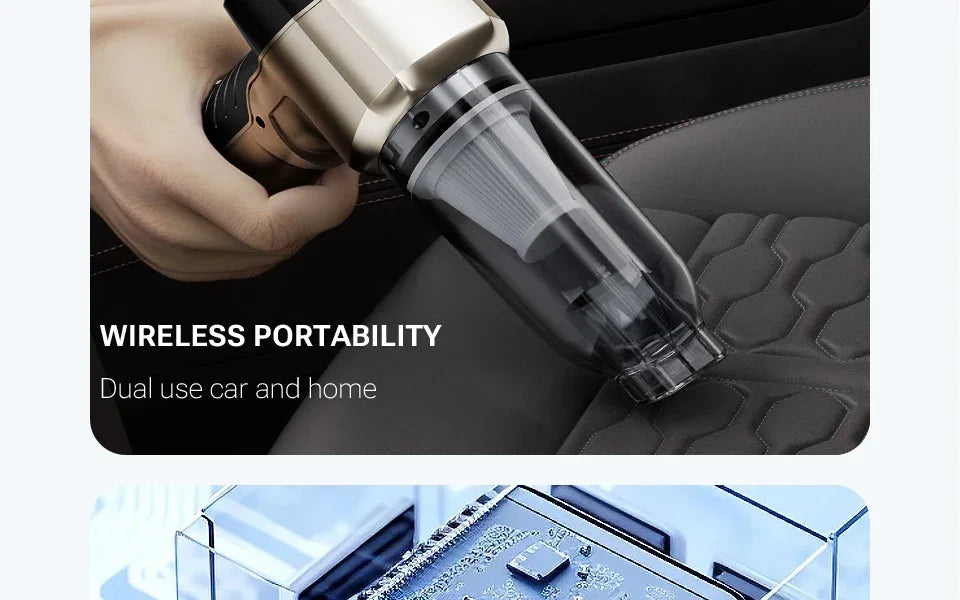 SZUK 9998700PA Car Vacuum Cleaner – Strong Suction Cordless Handheld Portable Cleaning Machine