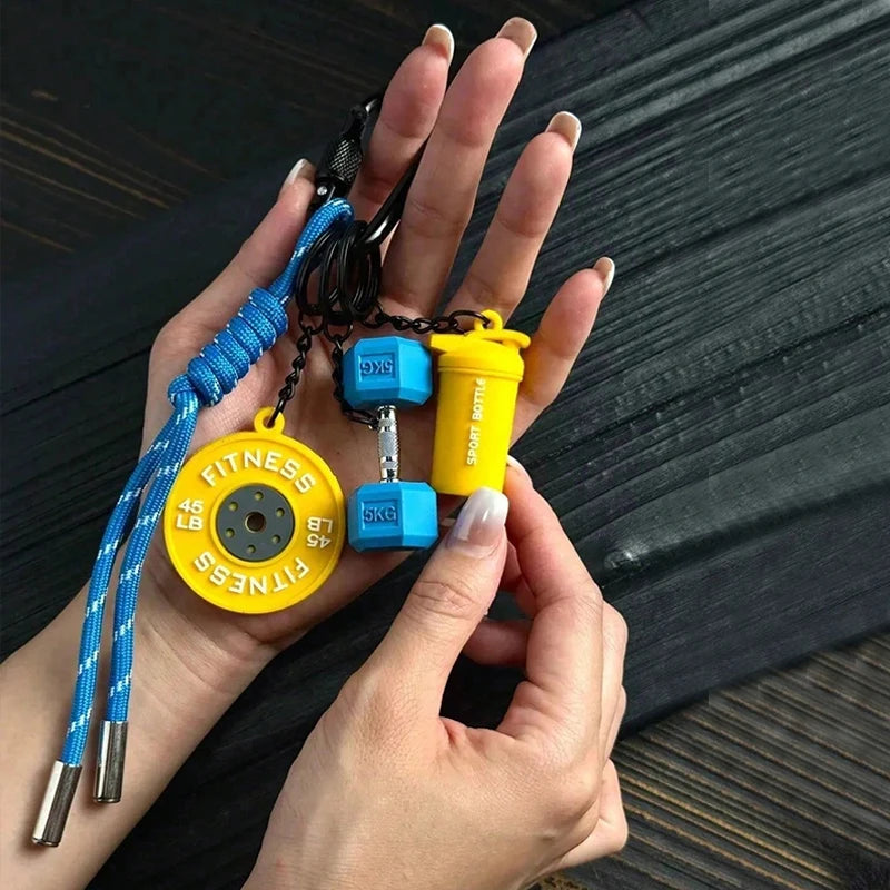 Fitness Keychain - Gym Lover Sports Charm for Workout Bags & Water Bottles