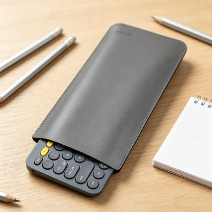 Ultra-Thin PU Leather Keyboard Sleeve - Slim Protective Pouch for Magic Keyboard 2nd/3rd Gen & Logitech K380
