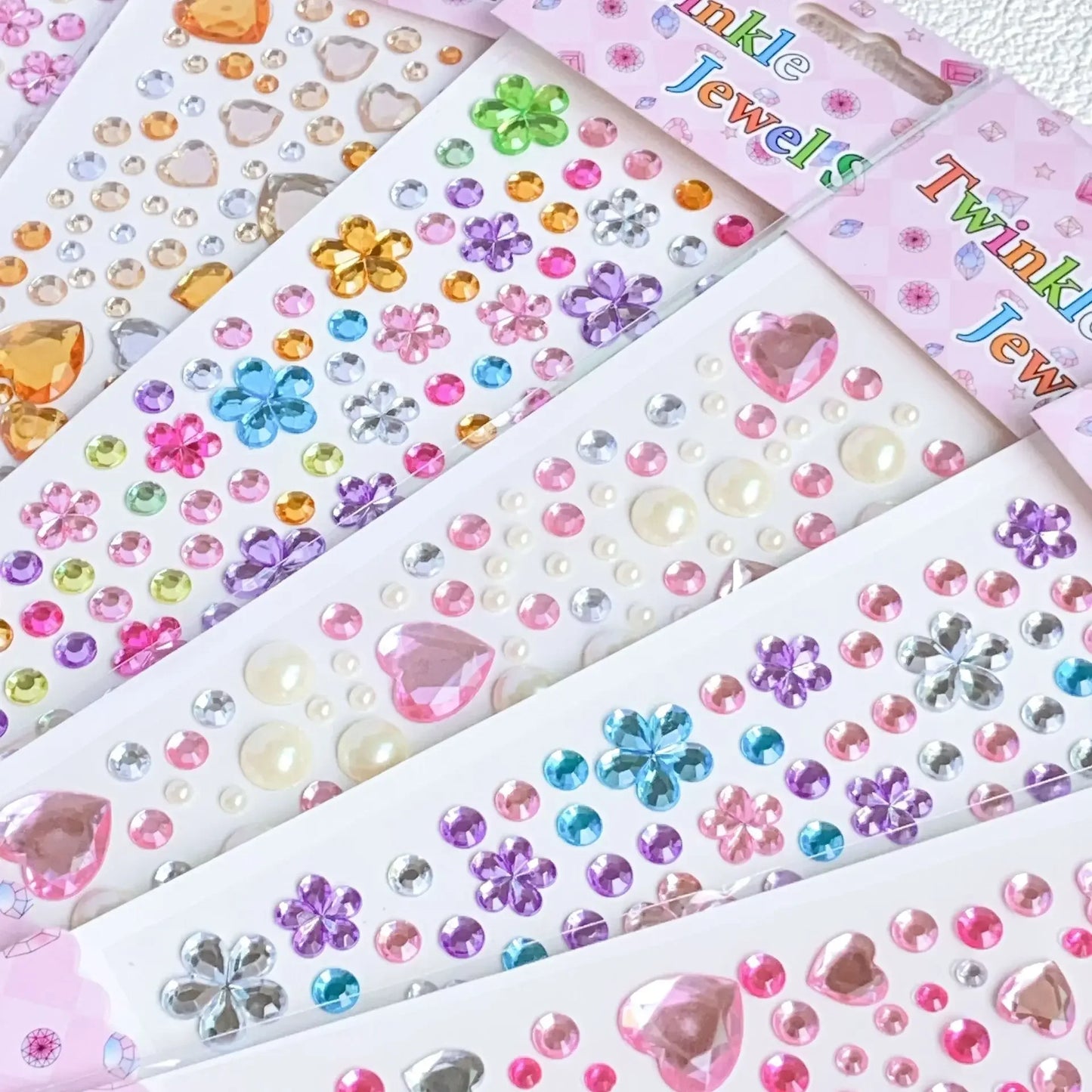 Glitter Face Rhinestone Stickers - Kids Eye & Face Diamond Jewels for Festival Makeup, Parties & Creative Looks
