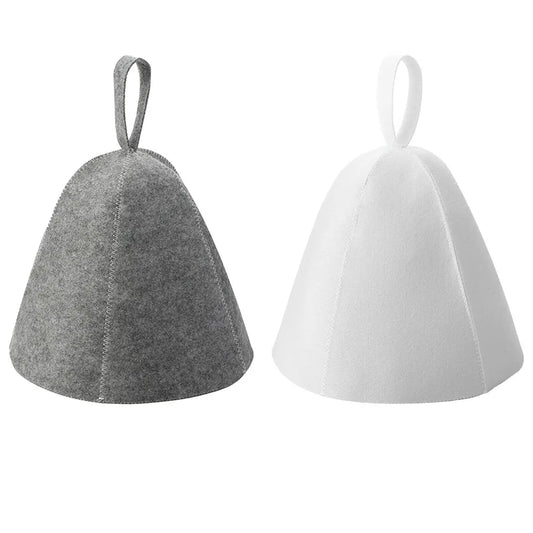 Thick Wool Felt Sauna Hat - Anti-Heat, Quick Towel Drying Hair Turban, Shower Cap for Sauna and Bathroom Accessories