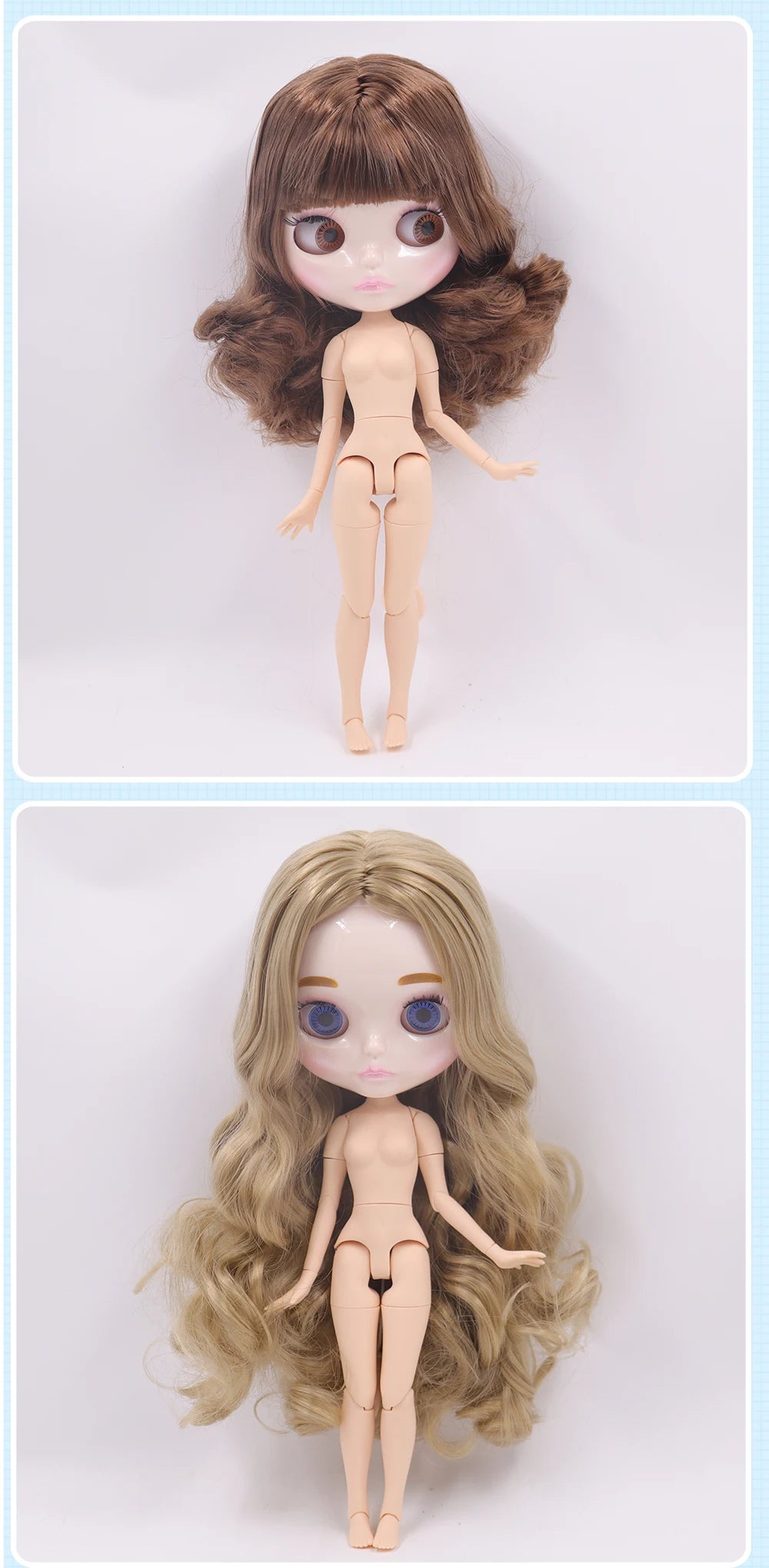 ICY DBS Blythe Doll 1/6 Joint Body 30cm BJD – Shiny Face with Extra Hands, DIY Fashion Doll Gift