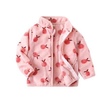Jumping Meters Dinosaur Zipper Jacket – Kids Fleece Coat with Pockets, Fashionable Outerwear for Boys & Girls