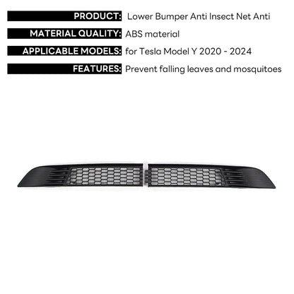 Tesla Model Y 2020-2024 Lower Bumper Anti-Insect Net – Dustproof Front Vent Grille Cover