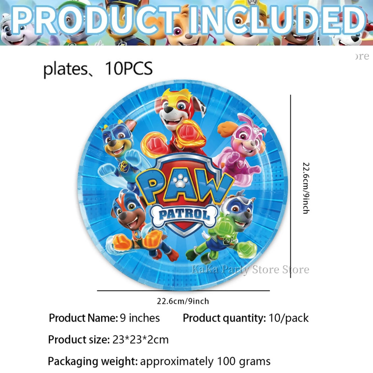 PAW Patrol Birthday Party Supplies Set – Tablecloth, Plates, Cups & Balloons Kids Party Decor for Birthday, Baby Shower & Favors