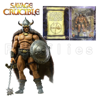 1/12 7-Inch Savage Crucible Action Figure — Harbinger Studios Wave 2 Jaeger Nashom Krieger Whoman Barbarian Anime Collectible Gift