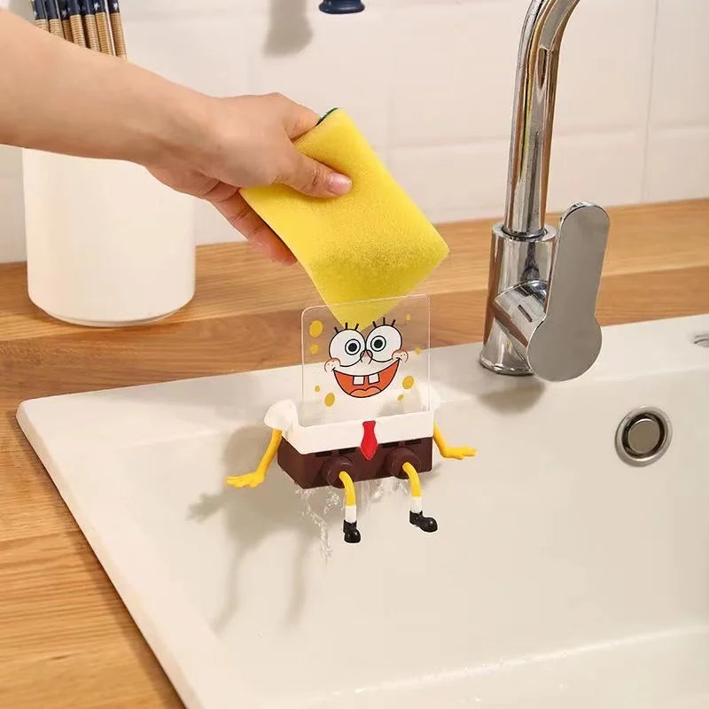 SpongeBob SquarePants Dish Washing Brush – Reusable Sponge and Scouring Pad for Kitchen Cleaning