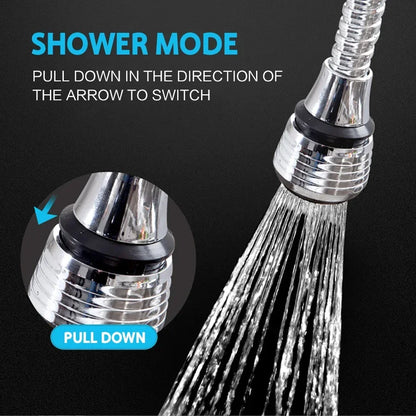 Stainless Steel Kitchen Faucet Sprinkler – Water-Saving Rotating Spray Extender, Lengthening Splash-Proof Bubbler