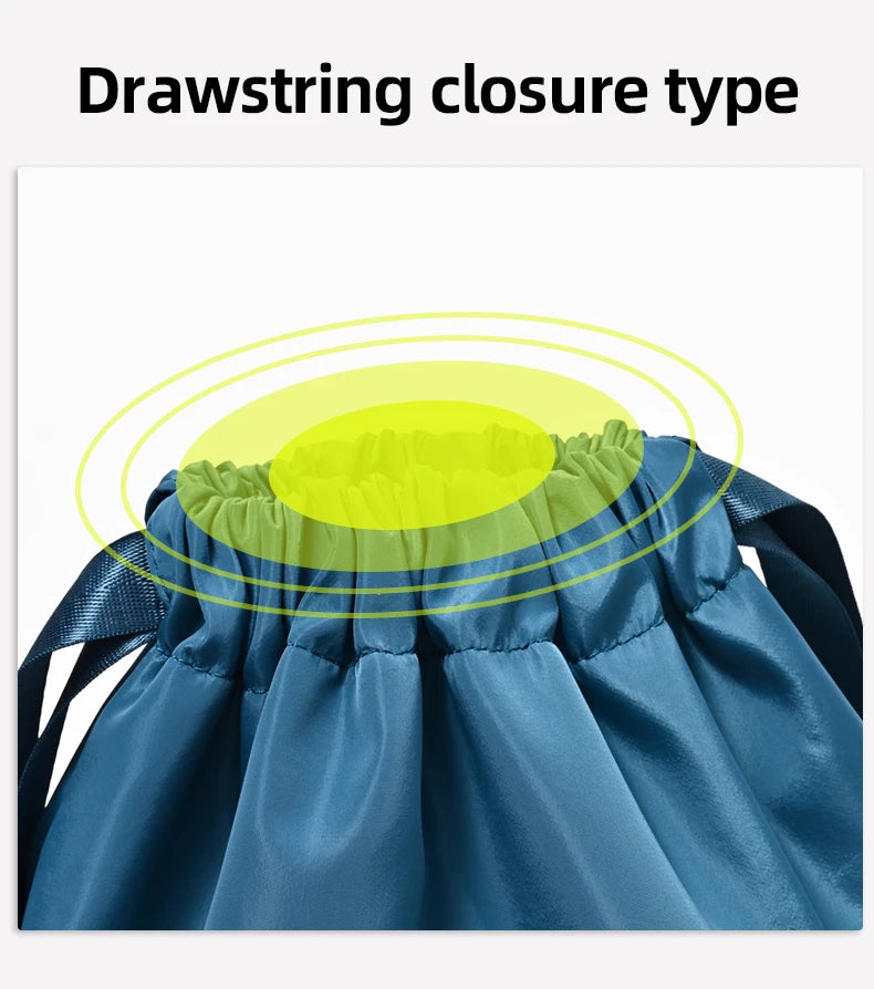 Drawstring Fitness Bag — Lightweight Multi-Pocket Gym Backpack with Separate Shoe Compartment, Foldable Outdoor Training Bag