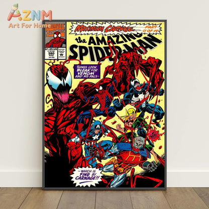 Spider-Man Comic Book Poster - Peter Parker Movie-Inspired Canvas Wall Art