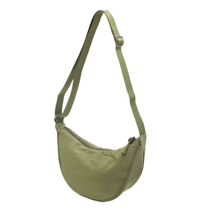 Women’s Nylon Hobo Shoulder Bag - Large-Capacity Half-Moon Crossbody Messenger Bag for Travel and Everyday Use