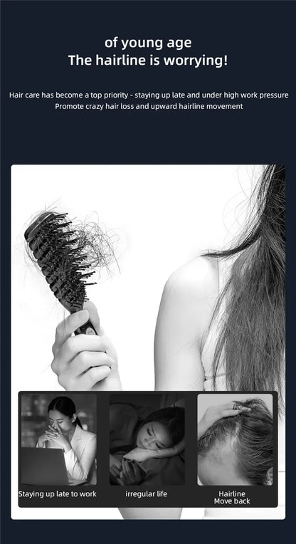 Electric EMS Scalp Massager Comb – LED Light Head Massager with Hair Oil Applicator for Relaxation & Hair Growth, Suitable for All Hairstyles
