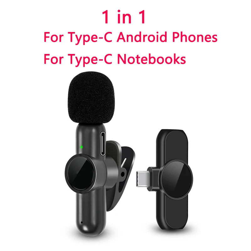 K61 Wireless Lavalier Microphone – Mini Mic for iPhone, iPad, Android, Laptop, and Live Streaming