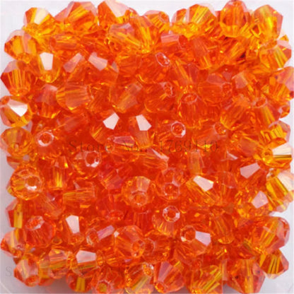 Isywaka 3–8mm Austria Crystal Bicone Glass Beads – Colorful Faceted Loose Spacer Beads for DIY Jewelry Making, Bracelet & Charm Craft Supplies