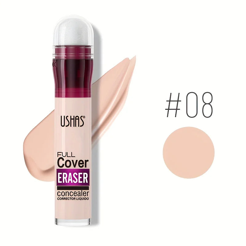 New Sponge Head Concealer – Long-Lasting Liquid Foundation for Dark Circles, Freckles, Acne, Pigmentation & Blemishes, Moisturizing Formula