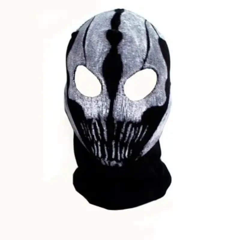 Black Skull Balaclava Mask - Warm Full Face Hood Beanie for Men Outdoor Wear
