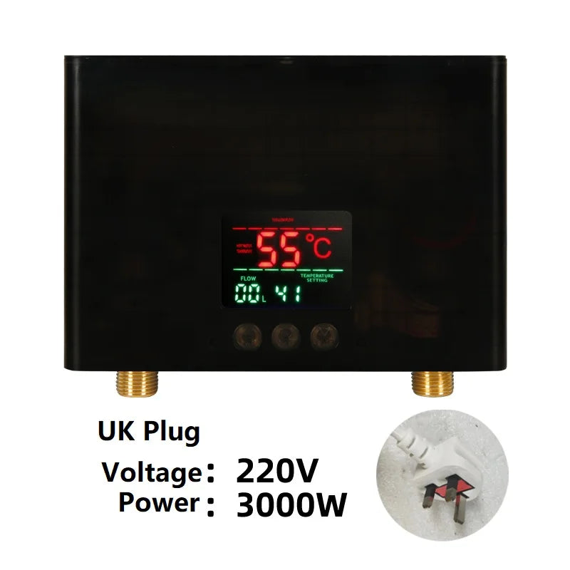 110V/220V Instant Water Heater 3000W/5500W | Wall-Mounted Electric Shower Heater for Bathroom & Kitchen Hot Water