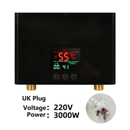 110V/220V Instant Water Heater 3000W/5500W | Wall-Mounted Electric Shower Heater for Bathroom & Kitchen Hot Water