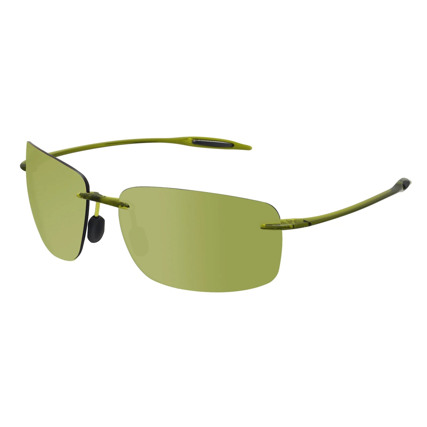 JULI Polarized Classic Sports Rimless Sunglasses – Ultralight Rectangle Frame for Men, Ideal for Fishing, Driving, UV400 Protection, Model MJ8009