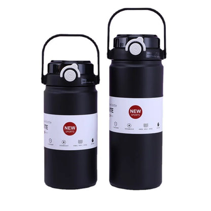 1L/1.2L Stainless Steel Thermal Water Bottle – Vacuum Insulated Thermos Cup with Straw, Hot & Cold Drink Tumbler for Gym & Travel
