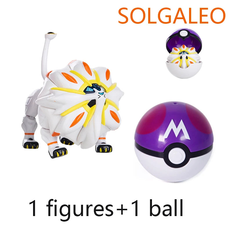 New Pokémon Action Figures – Pikachu, Charizard & Greninja Pocket Monster Poké Ball Deformation Toys for Kids Birthday Gifts