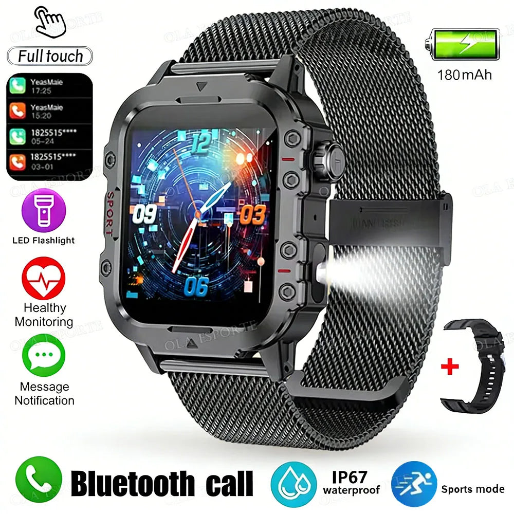Military Smart Watch HT30 - Outdoor Sports Fitness Tracker with GPS & Bluetooth Calls
