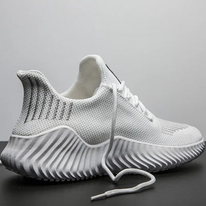 Men's White Sneakers – Casual Walking & Running Shoes, Plus Size 49, Tennis Masculino
