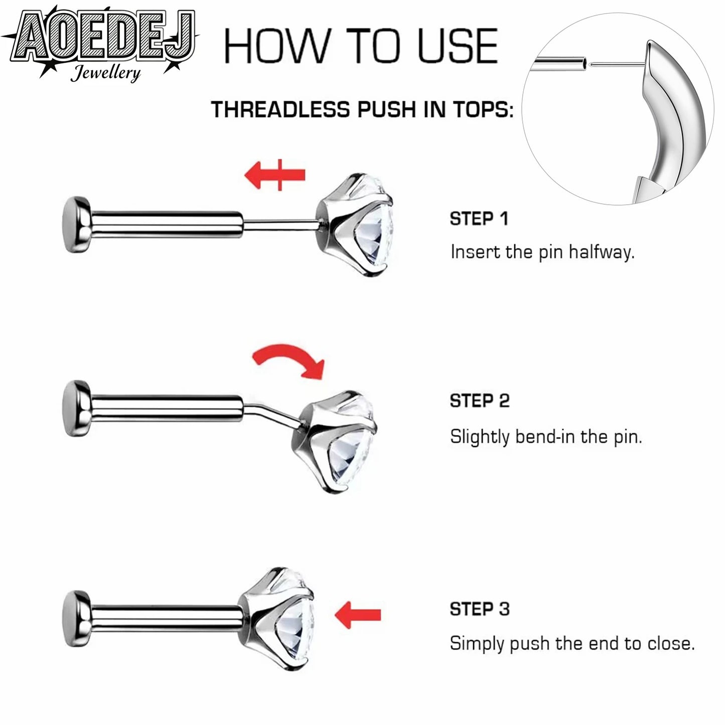 AOEDEJ 16G Stainless Steel Plug-In Style Nose Ring – Spike Ox Horn Septum Ring for Men & Women Large Gauge Body Piercing (8–10mm) Single Piece
