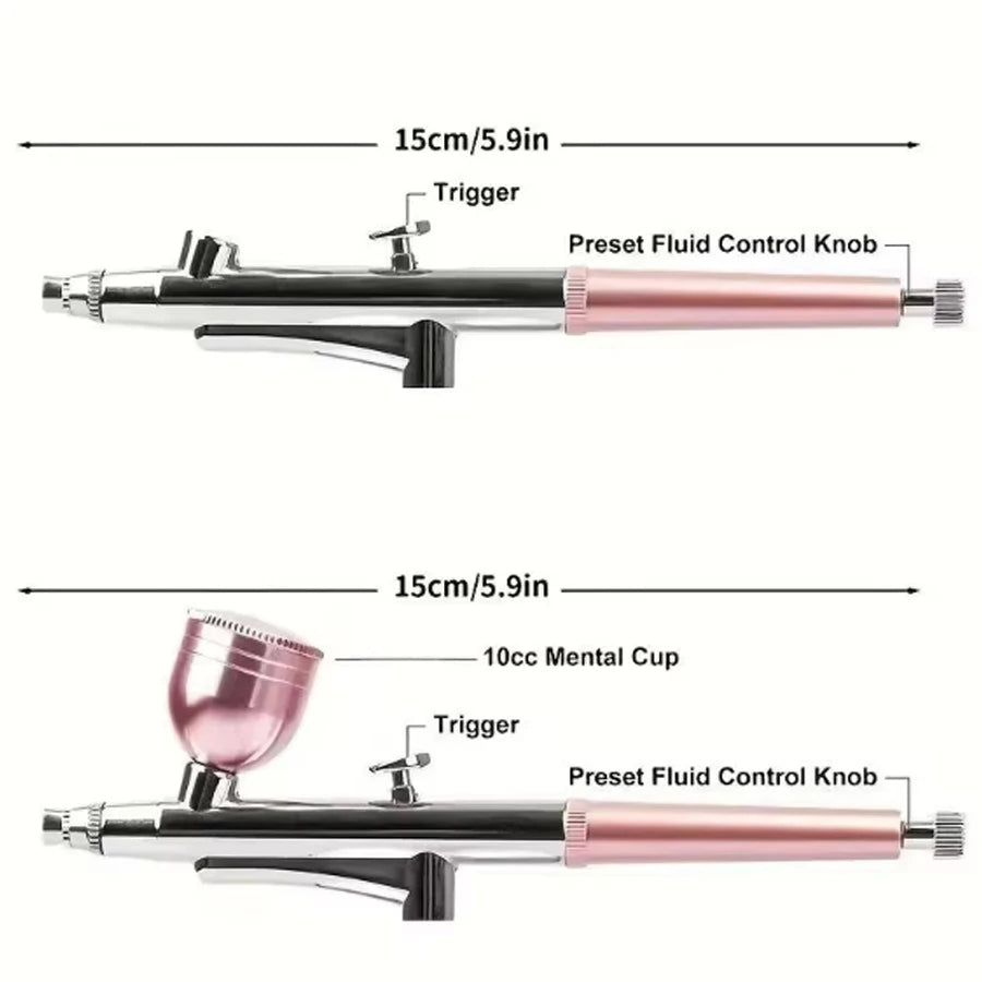 Portable Single-Action Airbrush Spray Gun — 0.3mm Nozzle Pen for Model, Cake, Nail, Car Painting & Beauty Inkjet