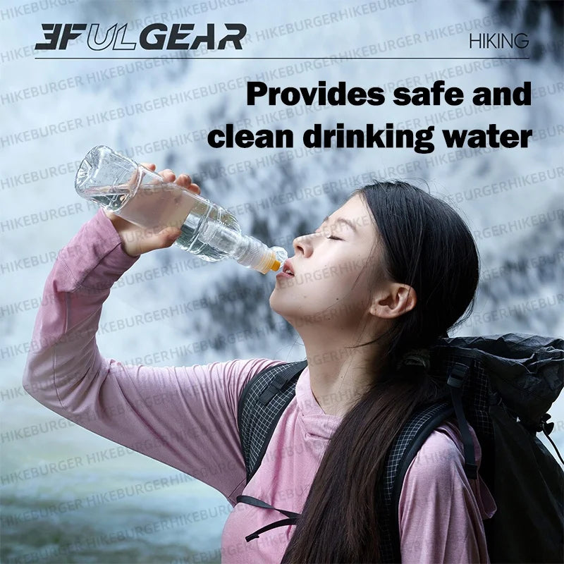 Mini Portable Water Filter Bottle - Outdoor Purification System for Camping, Hiking, Survival & Emergency Use
