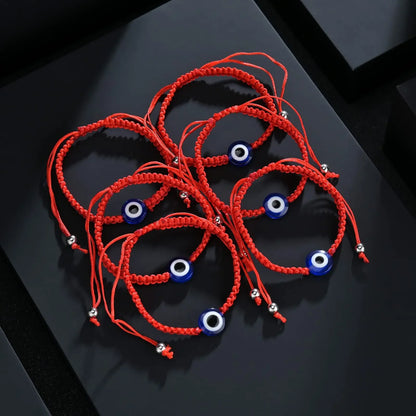 2/10PCS Lucky Red Rope Evil Eye Bracelets – Handmade Protective Wristbands for Men & Women