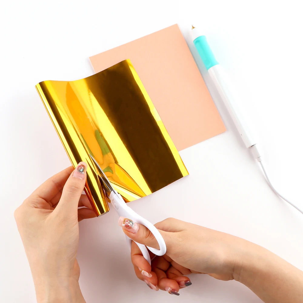USB Hot Foil Pen Set – 0.8mm Heat-Active Gold Foil Pen for Paper, Leather, DIY Scrapbooking & Cards