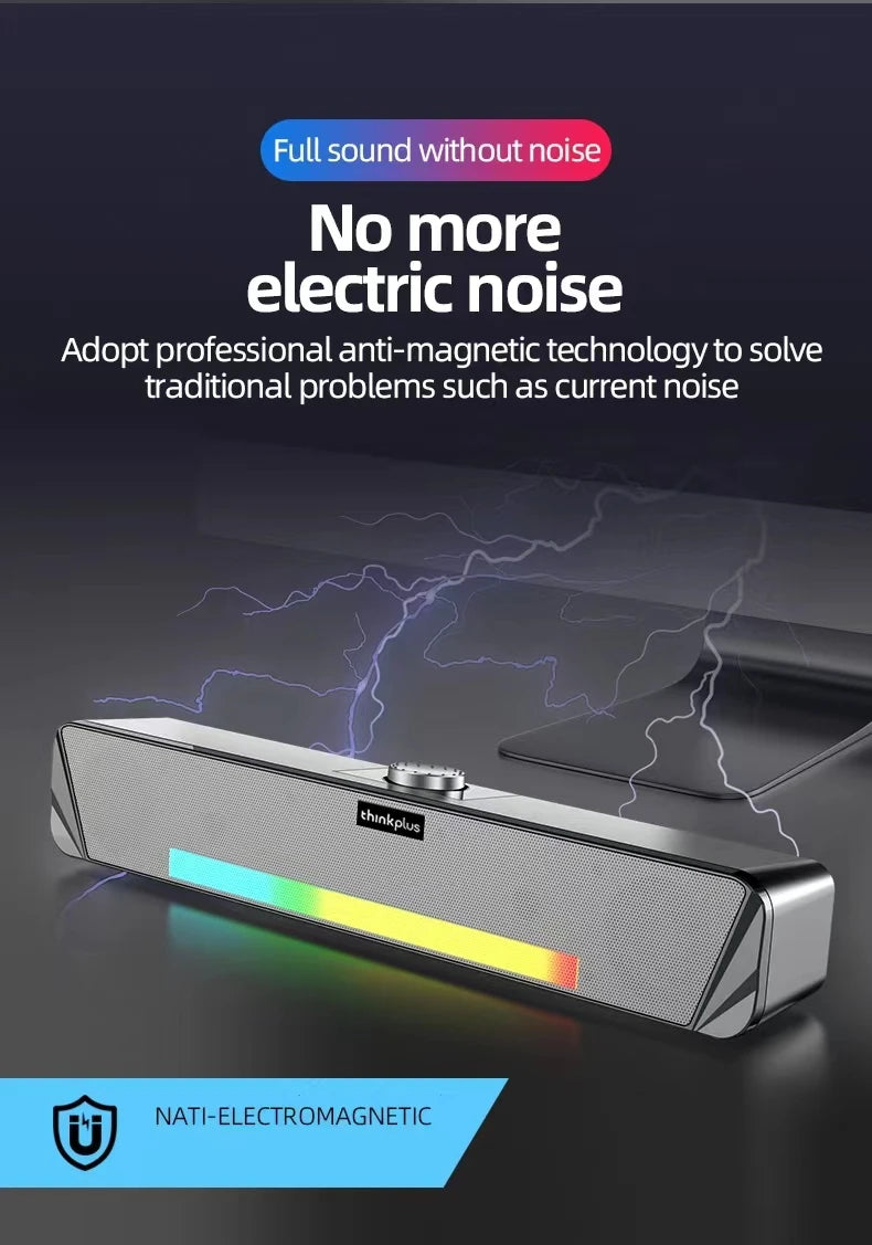 Lenovo TS33 Bluetooth 5.0 Speaker - Original Desk Subwoofer with AUX, Surround Sound for Home & Movies