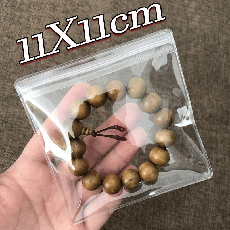 10/100pcs Thick PVC Jewelry Bags — Transparent Self-Sealing Pouches for Storage, Display & Anti-Oxidation Protection