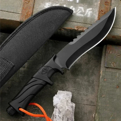 Outdoor Tactical Straight Knife — Portable EDC Survival & Self-Defense Tool