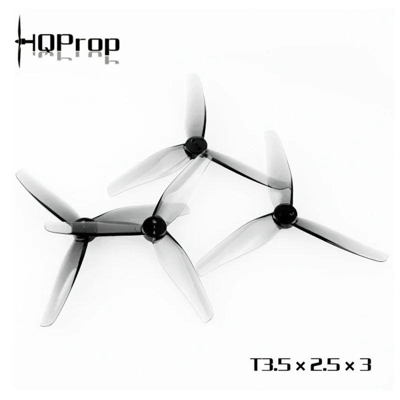 HQProp T3.5X2.5X3 3525 Propellers - 3-Blade CW/CCW Drone Props, 1.5mm Shaft, 8 Pairs (16 Pieces)