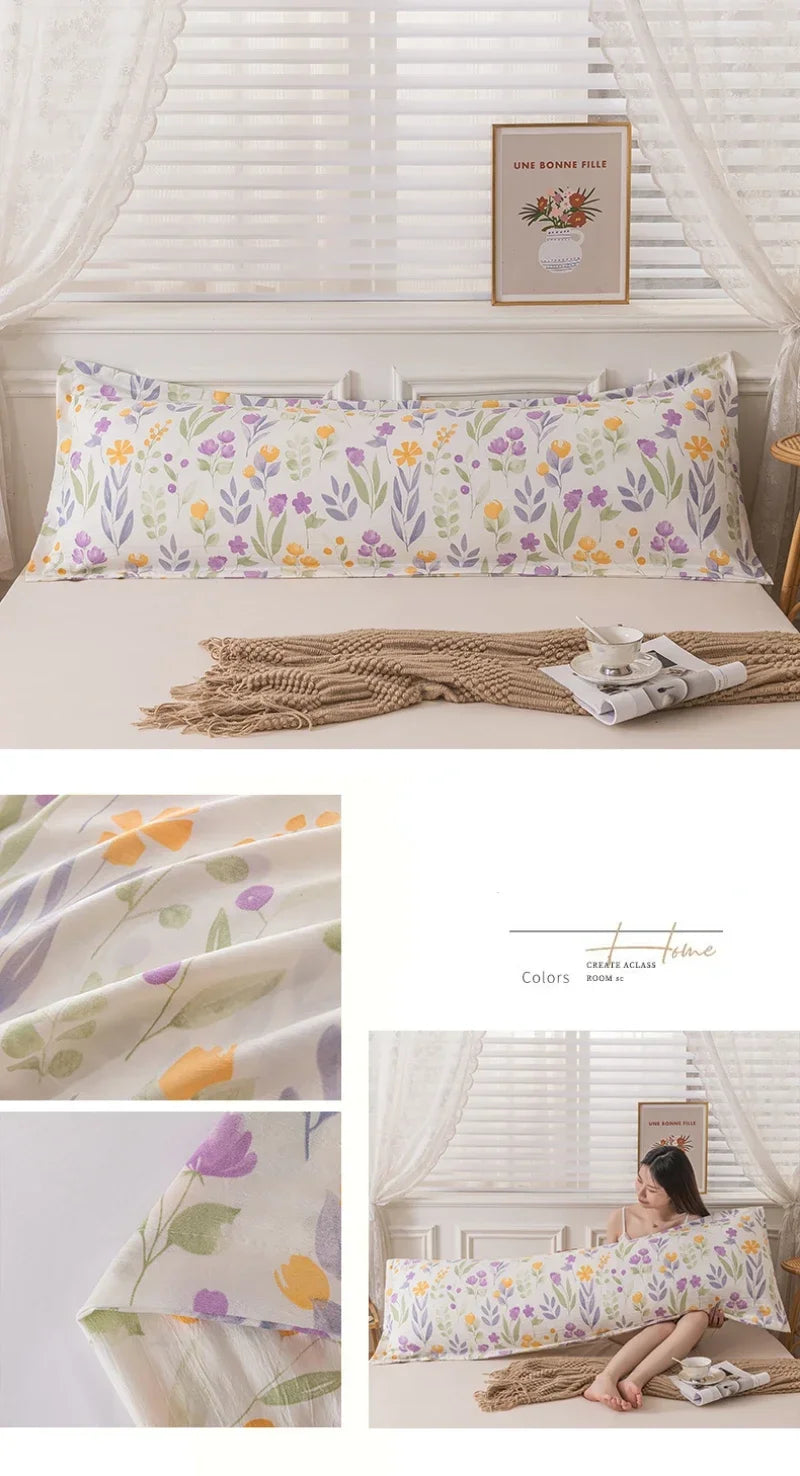 Skin-Friendly Couple Pillowcase – Cozy Polyester Hugging Pillow Cover, Large 120/150/180cm