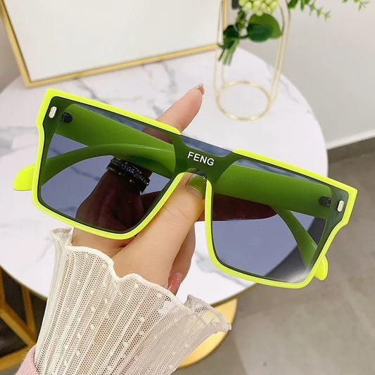 Luxury Vintage Square Sunglasses – Fashion Designer UV400 Sunshade Eyewear for Women & Men