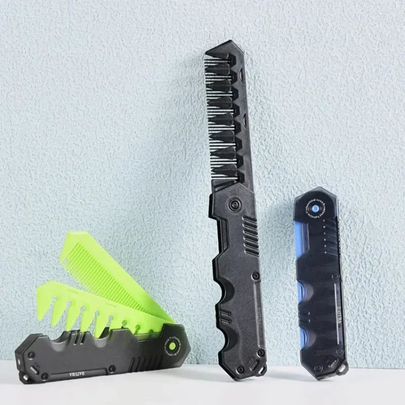 Portable Pocket Hair Comb for Men - Folding Wide Tooth Beard Styling Comb for Hair Care, Grooming & Barber Use