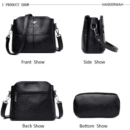 Luxury Women’s Leather Handbag – Large Capacity Shoulder & Crossbody Designer Bag