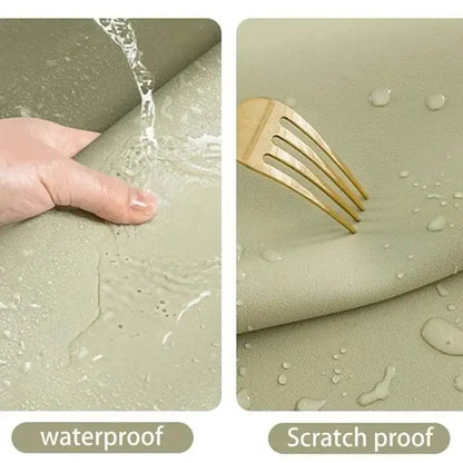 Leather Tablecloth for Home – Easy Clean, Waterproof Table Protector, Large Desk Mat, Anti-Slip for Gamer Keyboard and Mouse