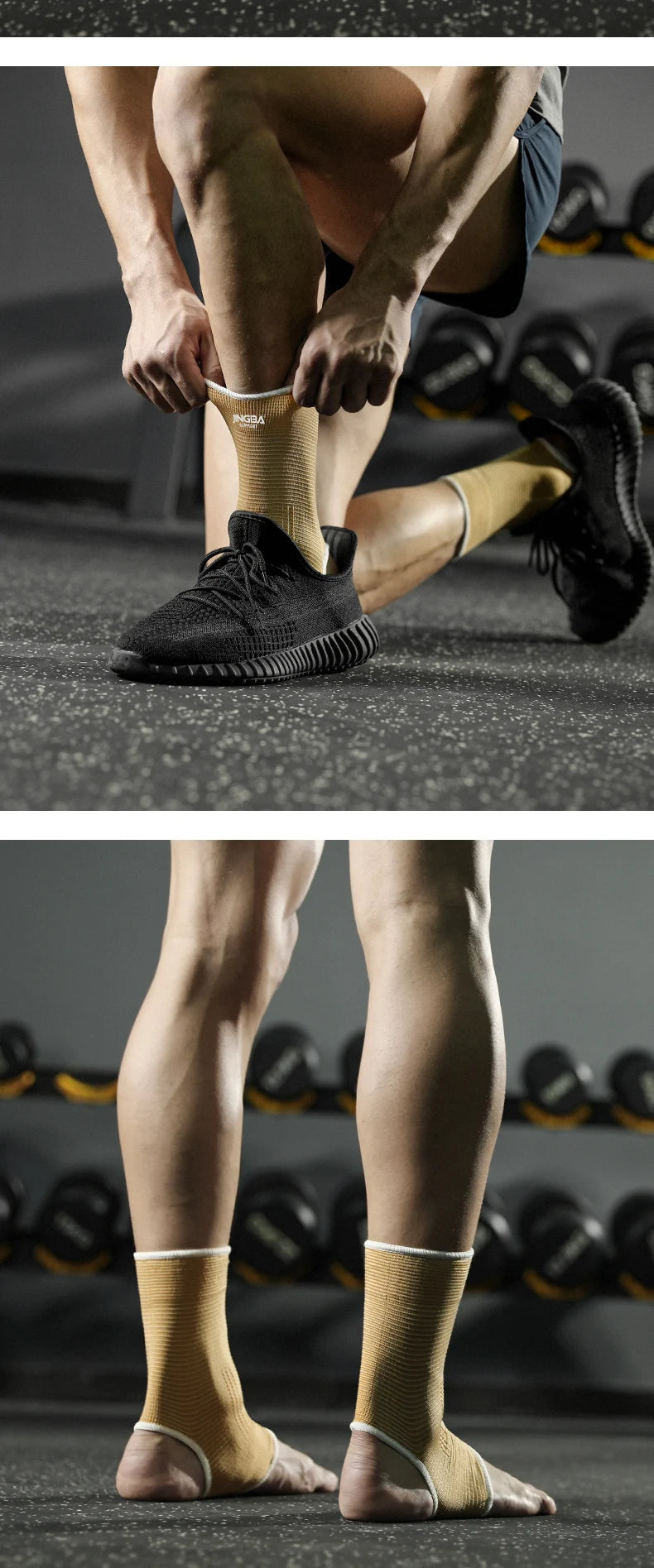 Elastic Breathable Ankle Support Sleeves - One Size for Running, Basketball & Cycling